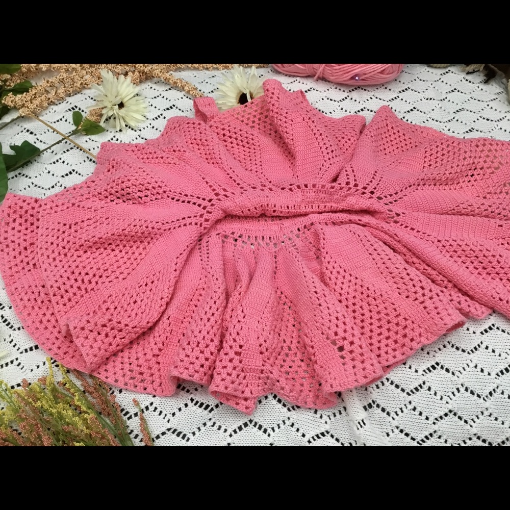 Crochet hand knitted dress